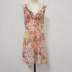 Ivy & Annabelle Y2K Patchwork Slip Dress Size XL Fairy Whimsical Babydoll Sheer